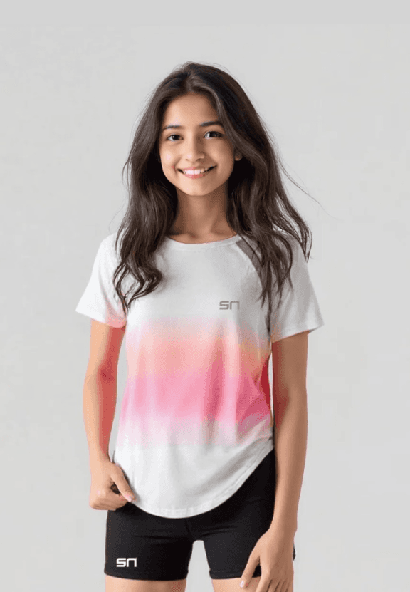 Girls Ombre Casual Sports Top