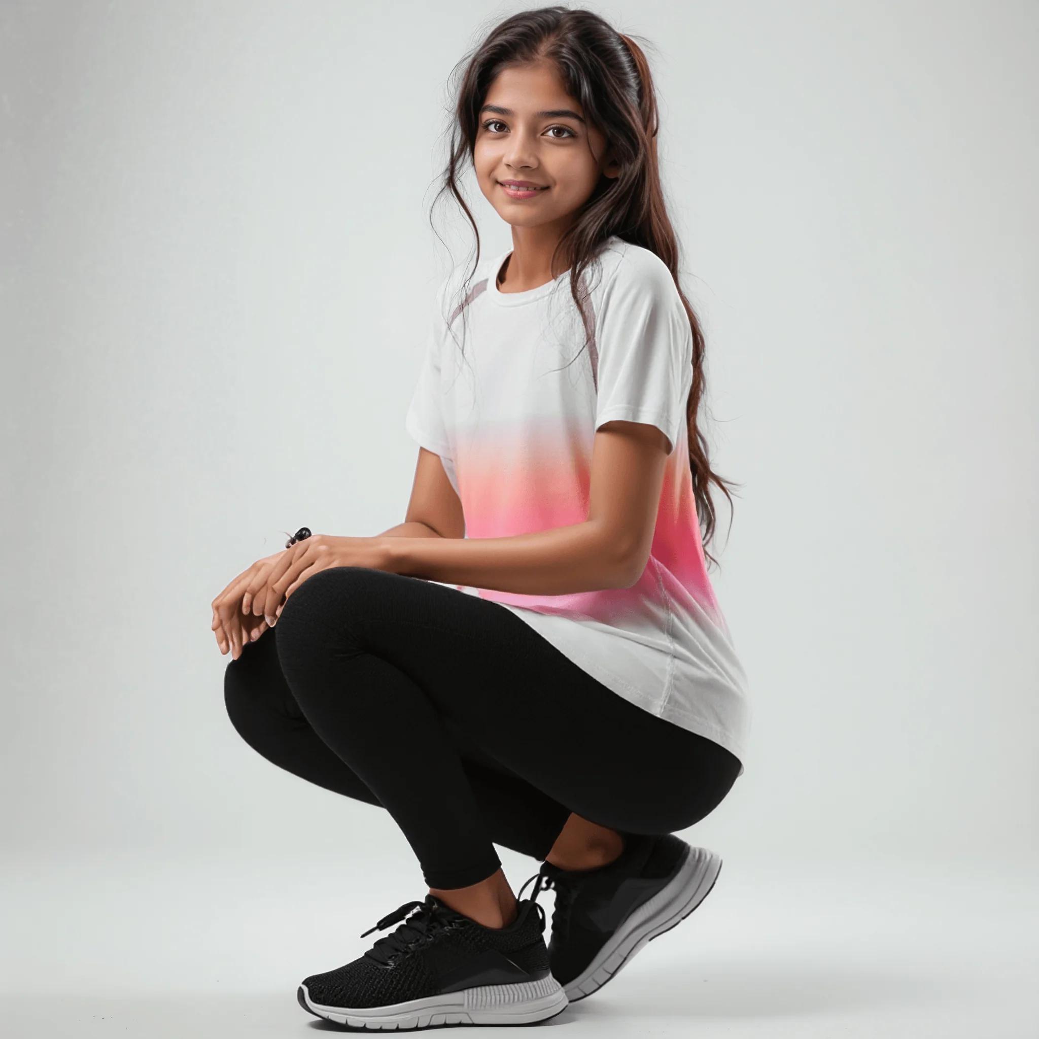 Girls Ombre Casual Sports Top - product media