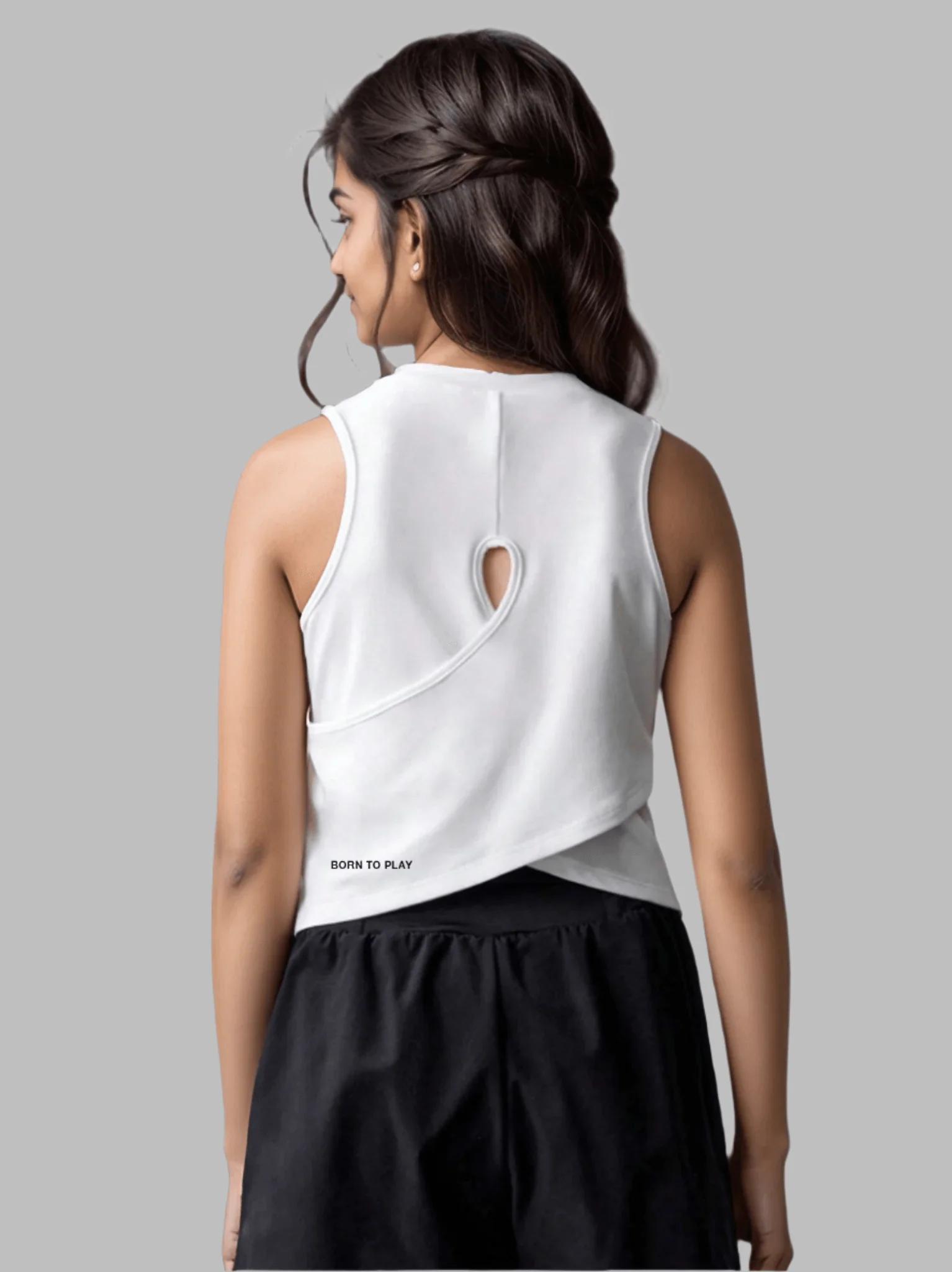Crossed Back Sports Tank Top - product media