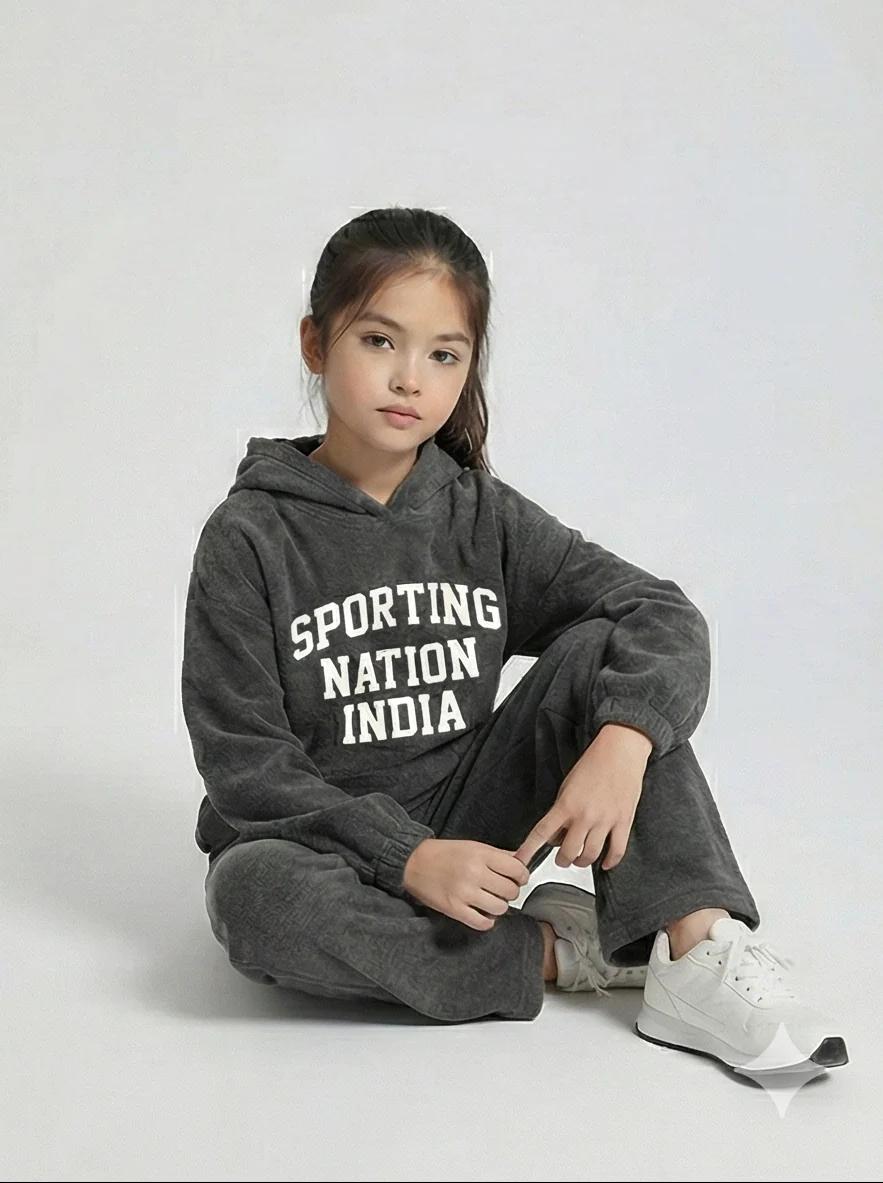 Cozy Fleece Hoodie Set – Charcoal Grey - product media